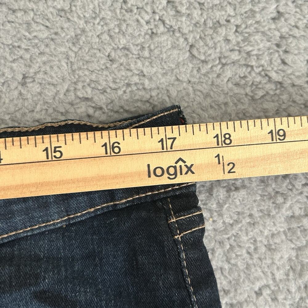IZOD Comfort Stretch Straight Mens Jeans 34x30 (34X28) Fit Dark Wash Blue Denim - Picture 8 of 13